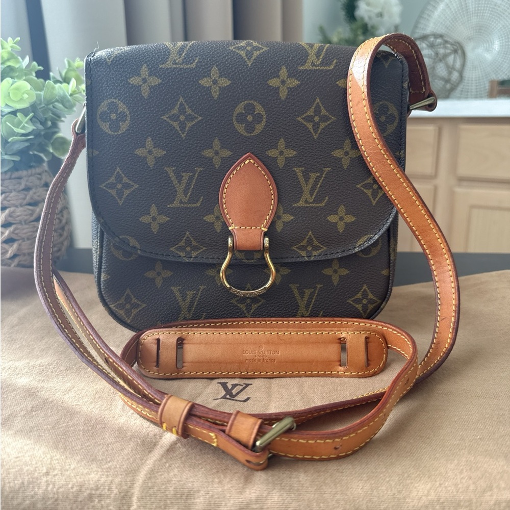 Authentic Saint Cloud Louis Vuitton Dark Brown Monogram Crossbody Bag